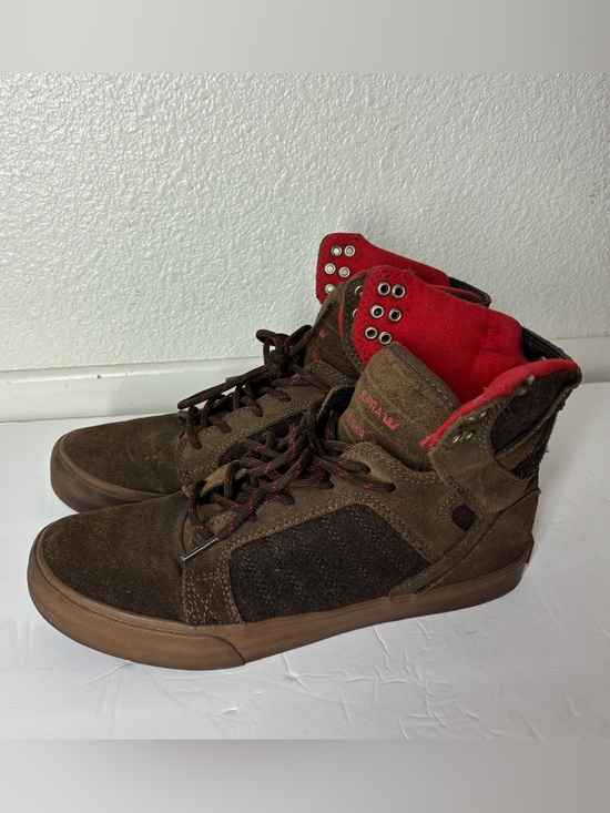 Supra Other - SUPRA Skytop Muska 001 Shoes Mens Size 7 Brown Suede High Top Skate Sneakers